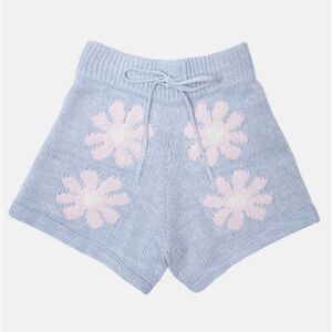 Ghanda Blue & Pink Knit Shorts Size Small